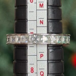 Eternity Princess Cut Ring 7 Wedding Band